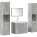 Maison Exclusive - Ensemble de meubles de salle de bains 5 pièces, gris béton, aggloméré