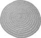 LABEL51 Vloerkleed Knitted Rond Grijs 150x150 cm