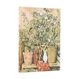 2026 Paperblanks 2026 Cezanne's Terracotta Pots and Flowers Mini 12-month Verso Hardcover Flexi Dayplanner 2026 (Elastic Band Closure)