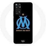 Olympique de Marseille Logo Zwarte Achtergrond Maniacase Hoesjes voor Xiaomi Redmi Note 11S 4G