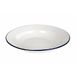 No Label 6101525, Plaat - Emaille - Ø 24cm - Wit/Blauw