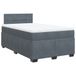 VidaXL Boxspringbed met matras, fluweel, donkergrijs, 200x200 cm