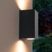 HOFTRONIC Selma dimbare LED wandlamp - Zwart - Up & Down light - IP44