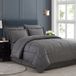 Sweet Home Collection Dobby Gray King 2 kussenslopen & 2 Shams & Bed Rok Alle Seizoen Warmte, Fijne Dubbele Geborstelde Microfiber/100% Fiber Fill