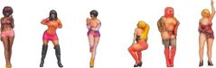 NOCH Lichte dames, staande en bewegende vrouwenfiguren, 1:160 N van kunststof voor modelbouw en diorama's