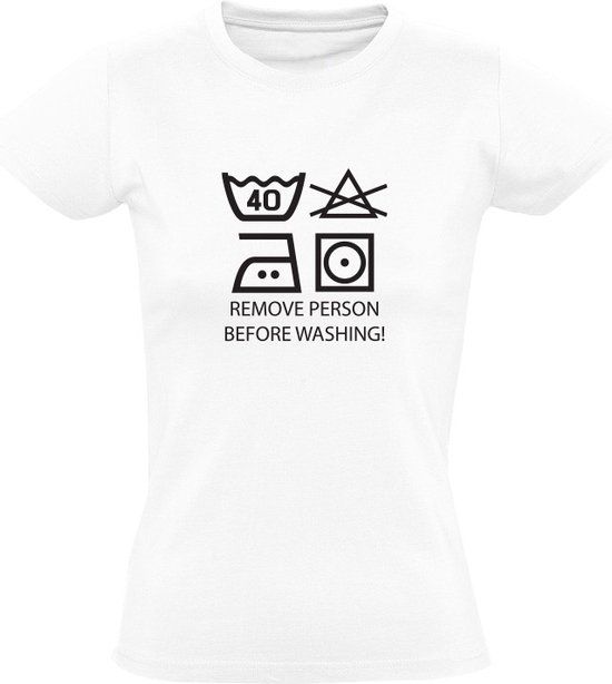 Sol's Dames T-shirt - Persoon verwijderen voor het wassen - Wit - 4XL