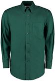 Kustom Kit Premium Oxford Classic Fit Heren Lange Mouwen Shirt Fles Groen Katoen/Polyester XXL