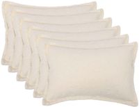 vidaXL - Kussensloop - 6 stuks - Crèmekleurig - 50 x 75 cm - Katoensatijn