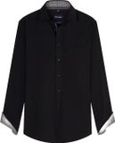 OLYMP Luxor modern fit chemise - popeline - noir - Strijkvrij - Tour de cou : 41