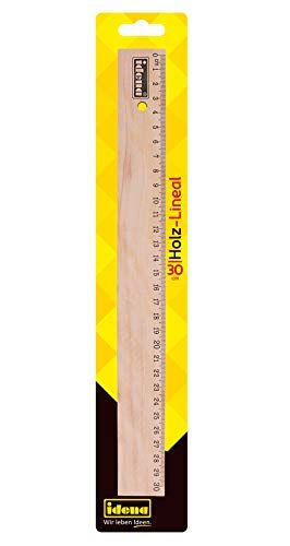 Idena 10425 - Houten liniaal 30 cm, naturel, 1 stuk