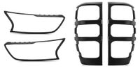 Merkloos Ford Ranger 2016-2019 Mat Zwarte Lichtbeschermers