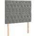 Tête de lit gris clair 90x7x118/128 cm velours