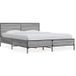 Maison Exclusive - Cadre de lit, gris Sonoma, 140x190 cm, fabriqué en fibre de bois et métal