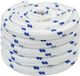 vidaXL Multifunctioneel touw 50 mm 10 m Wit en Blauw PP
