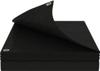 vidaXL Zeildoek met oogjes, antracietgrijs, 3 x 3 meter, 260 g/m² PE