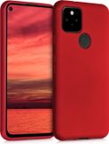 kwmobile telefoonhoesje geschikt voor Google Pixel 5 - Hoesje voor smartphone - Back cover in metallic donkerrood