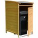 Melko Abri pour poubelles en bois 73 x 85 x 127 cm pour poubelle de 240 l, couvercle à ressort à gaz, résistant aux intempéries