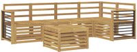 vidaXL Bank loungeset 5 zitplekken Wit Acacia hout