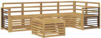 vidaXL Bank loungeset 5 zitplekken Wit Acacia hout