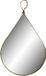 Item International Item Spiegel Druppel - Goudkleurig - Metaal - 27 x 46 cm - Wandspiegel