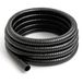 Wiltec Tuyau d'aspiration noir – 10 m / Ø 20 mm (3/4") / 110 g/m – avec Spirale de renforcement – Tube souple sans pression en PVC – pour Arrosage Irrigation Jardinage Évacuation Refoulement