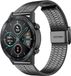 Strap-it Stalen Smartwatch bandje - Geschikt voor Honor Magic Watch 2 - Roestvrij staal - Zwart - 42mm