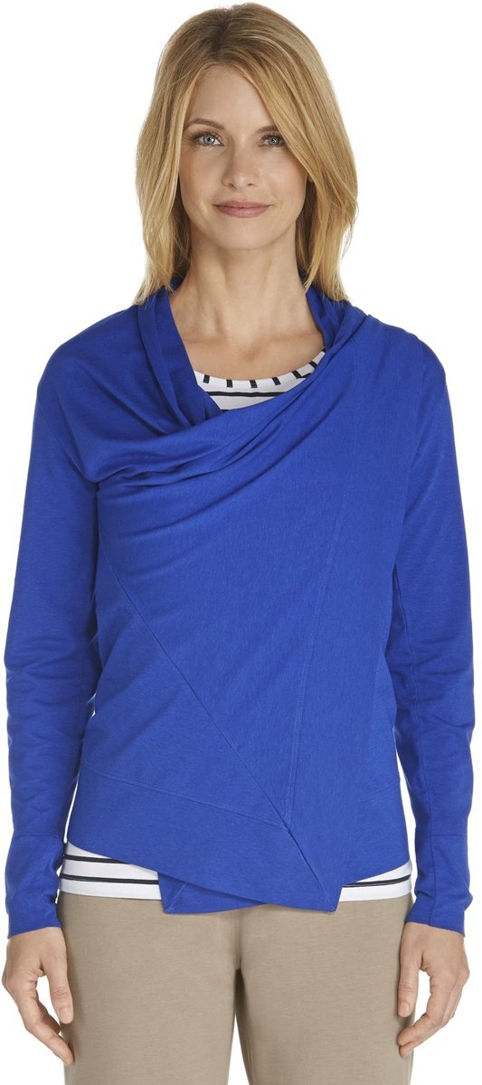 Coolibar UV vest Dames - Kobalt/Blauw - Maat 40