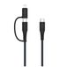 FIXED FIXDB-CCL3-GR USB 2.0 Câble 3m USB C vers USB C/Lightning 4.8 Gbit/s 60W Gris