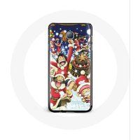 Maniacase Etui voor Samsung Galaxy J3 2016 One Piece Kerstdag Anime Manga