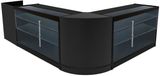 MonsterShop Aries led winkel toonbankset - zwart - 150+60+60x60x90cm - 4 sleutels