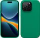 kwmobile telefoonhoesje geschikt voor Apple iPhone 14 Pro - Hoesje met siliconen coating - Smartphone case in smaragdgroen