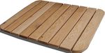 CASTELMERLINO 14 doucheplank van larikshout met geschroefde latten 54 x 68 cm met afgeronde hoeken voor douchebakken 70 x 90 cm