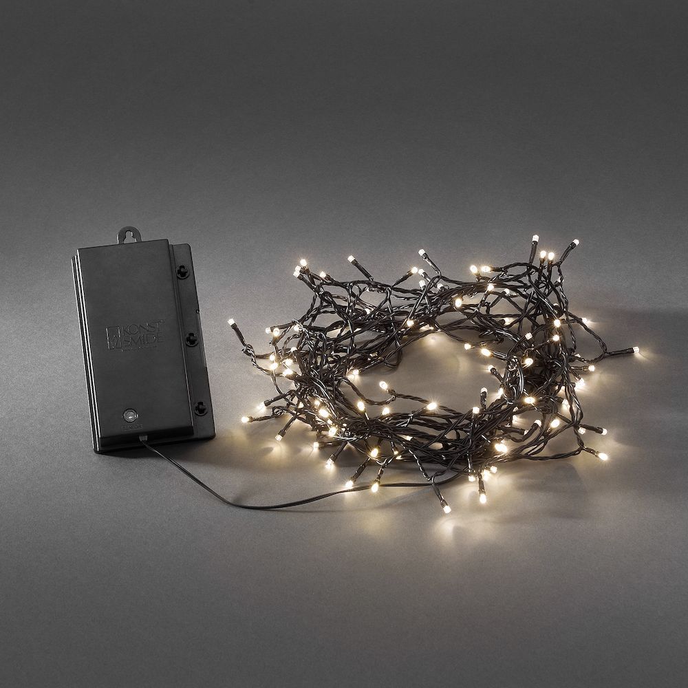 Konstsmide 3730-100 - LED Lichtsnoer - 240 LED - Warm Wit - Zwart - 24m - Timer - Outdoor