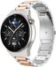 Strap-it Huawei Watch GT 3 Pro 46mm stalen band - zilver/rosé goud