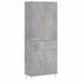 VidaXL Hoge kast, betonkleur, 69,5 x 34 x 180 cm, houtvezelplaat