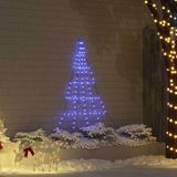 Prolenta Maison Exclusive LED kerstboom met aardspiesen, blauw, 182 cm, metaal