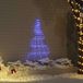 Prolenta Maison Exclusive LED kerstboom met aardspiesen, blauw, 182 cm, metaal
