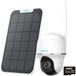 Reolink 4MP Draadloze WiFi Buitenbewakingscamera op Zonne-energie, Tweewegs-audio, AI-detectie, Pan en Kantelfunctie, Nachtzicht, Afstandsbediening op meerdere apparaten, Argus PT Plus + SP
