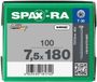 SPAX Kozijnschroef 7.5x180 mm Torx Verzonken Kop Staal 100 Stuks