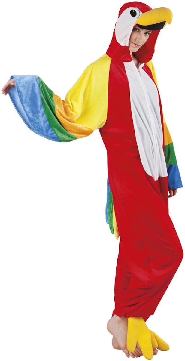 Boland Onesie Volwassenenkostuum Papegaai Pluche - Maat XL