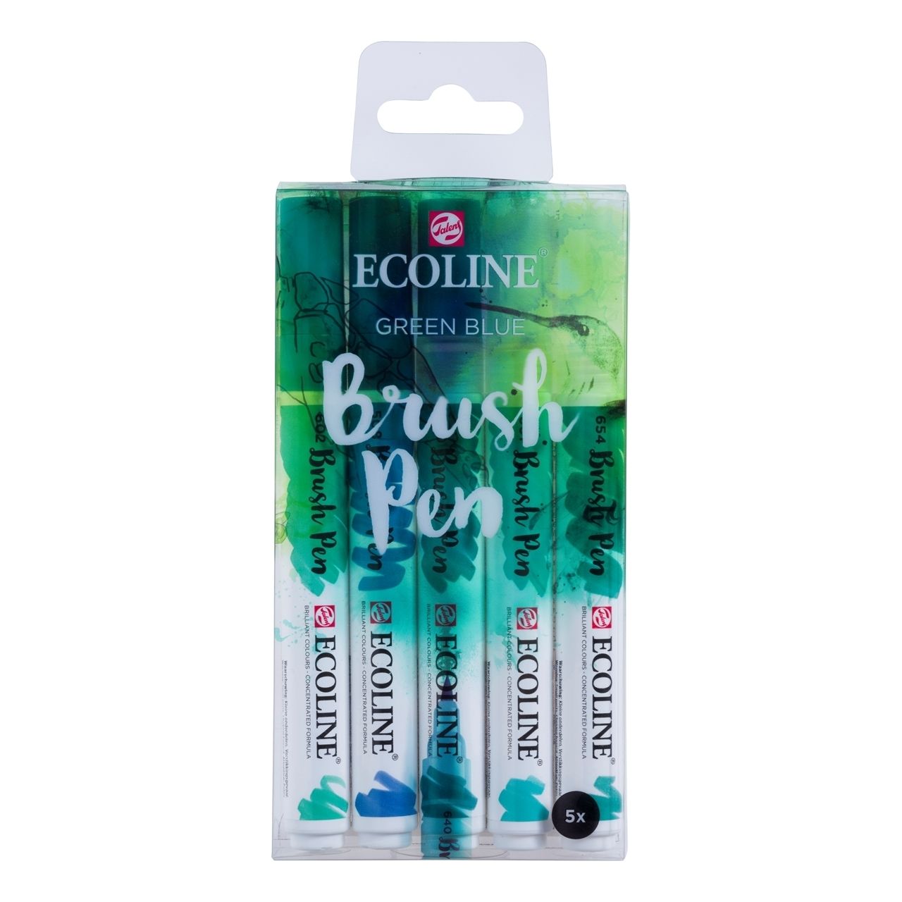Talens 11509909 - Markeerstiften - 5 stuks - blauw, groen