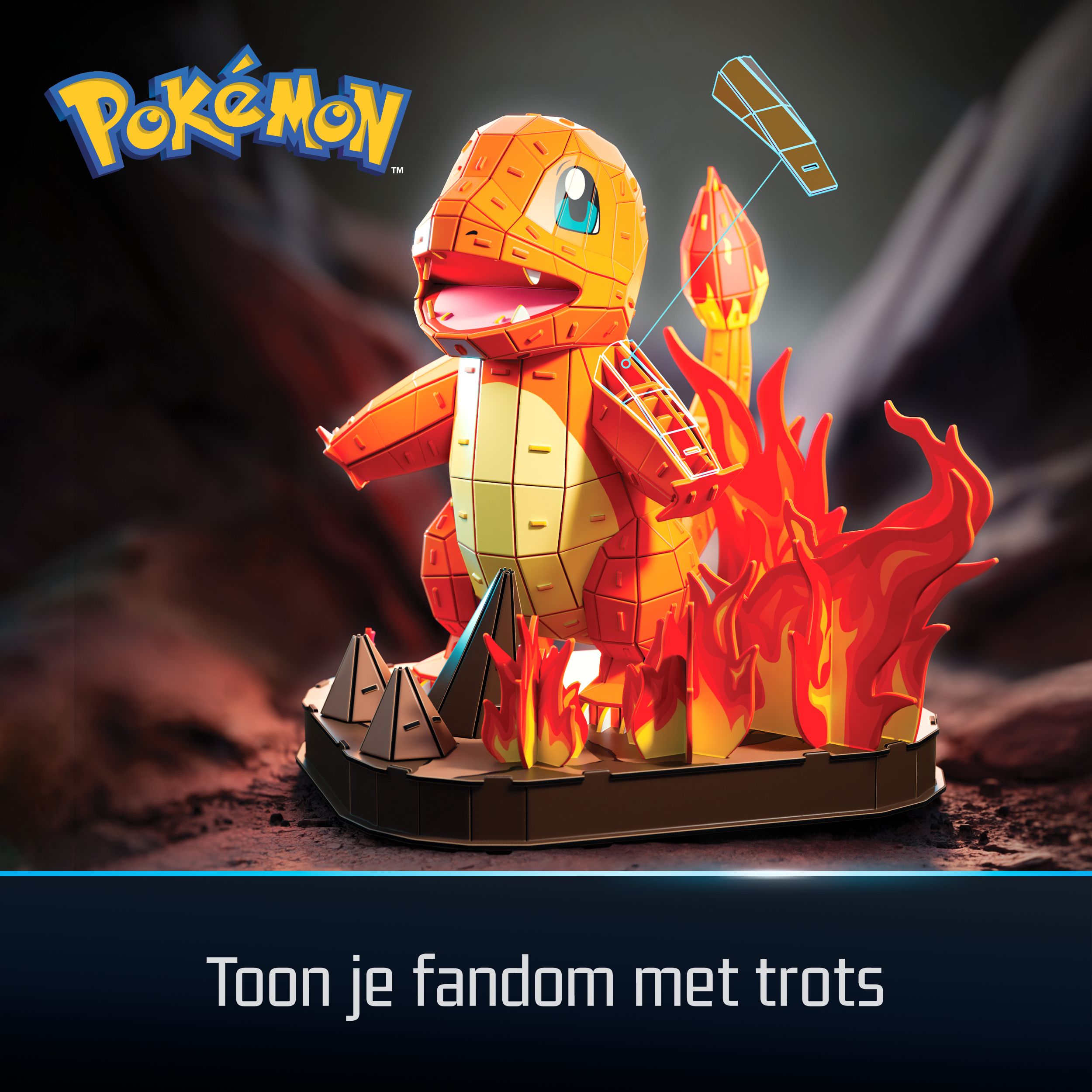 Spin Master 4D Build Pokémon Charmander 3D-modelset