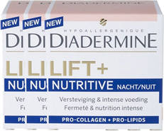 Diadermine Nachtcreme Lift Nutritive Voordeelverpakking 3x50 Gra