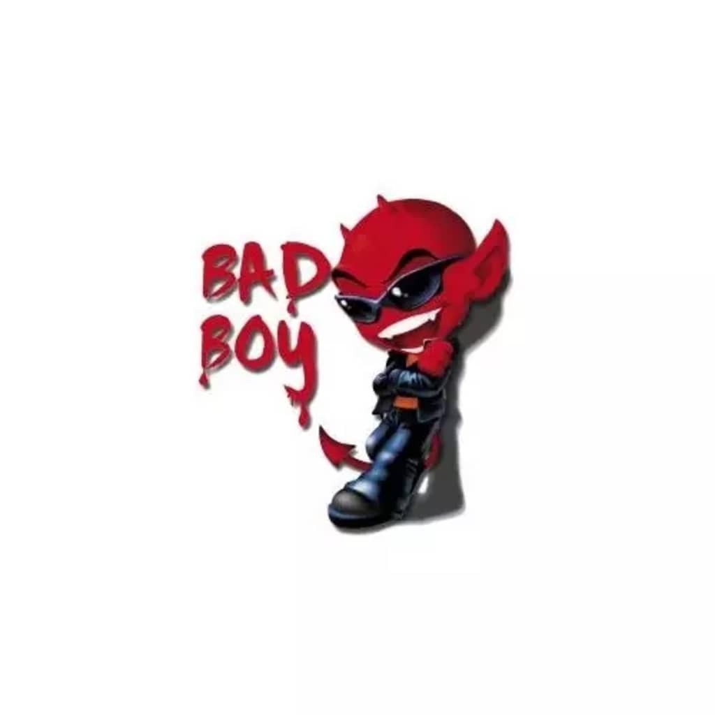 AutoStyle autosticker Bad Boy 12 x 11 cm rood/zwart