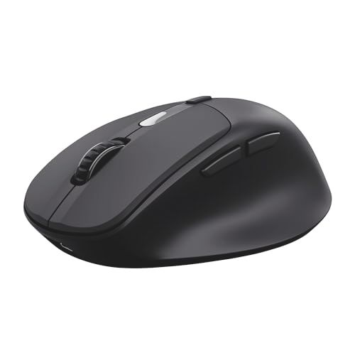 Trust Zevo Ultra Rapide Rechargeable Souris sans Fil, Multi-Appareils, Noir