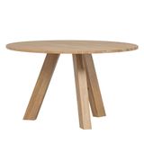 Drawer WOOOD Rhonda Ronde eettafel - Eiken - Naturel - Ø129 cm