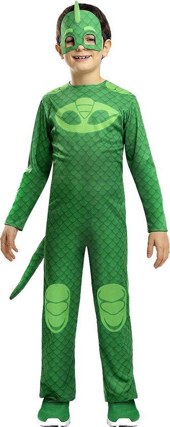 FUNIDELIA PJ Masks Gekko Kostuum Jongens - 3-4 Jaar