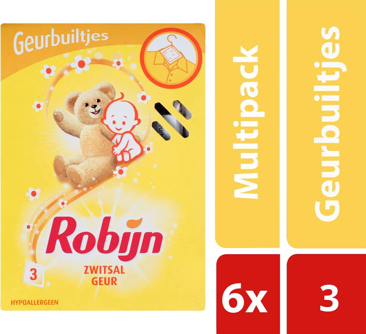 Robijn Zwitsal Geur - Geurbuiltjes - 6 x 3 stuks - Voordeelverpakking