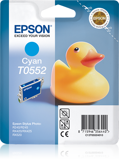 Epson Duck inktpatroon Cyan T0552 single pack / cyaan