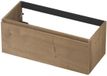 INK - Onderkast 1L Greeploos Houten Keerlijst Fineer - 1000x450x400 Mm - Ash Grey Fineer